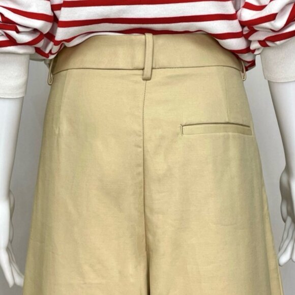 New Banana Republic Cruise Wide-Leg Pant 12 Maverick Tan High Waisted Trousers - Picture 8 of 10